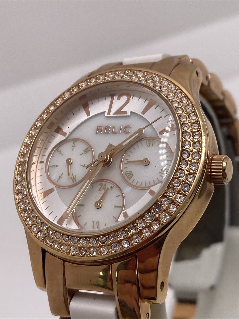 Fossil Womens Gold Tone Watch Works New Battery